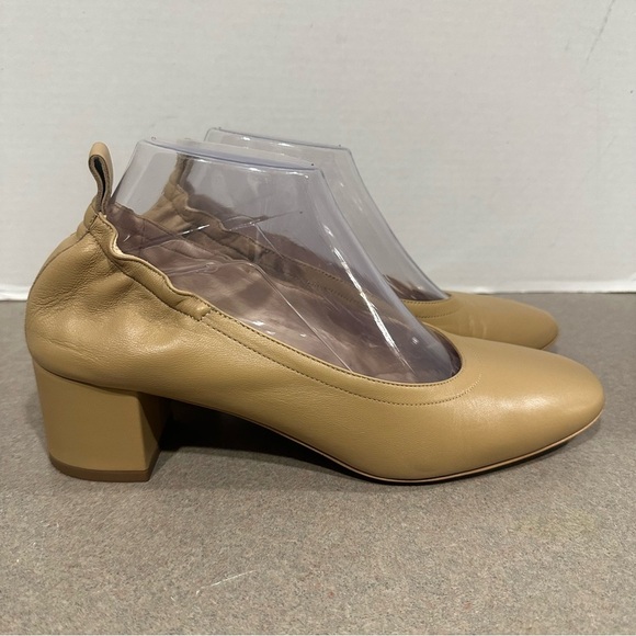 Everlane The Day Heel Taupe Round Toe Block Heel Size 9 - Picture 1 of 11